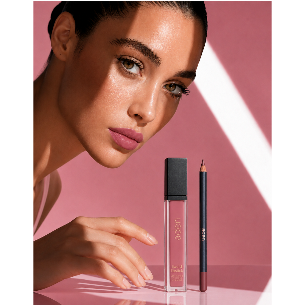 aden Lipstick and Lip Liner Set