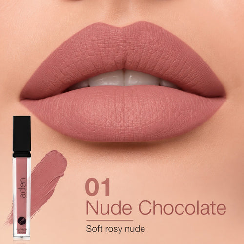 ADEN  Tatoo Effect  Liquid Lipstick- Long Wear + Matte + Vegan, Made in Italy